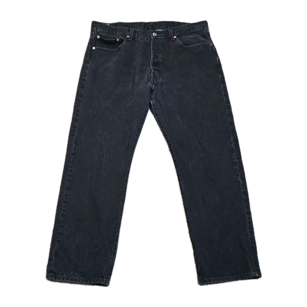 Vintage Levi's 501 Button Fly Jeans Mens 38x30 Black Bat Wing Red Tab Y2K